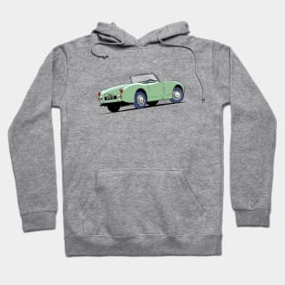 Austin Healey 'bug eye' Sprite in green Hoodie